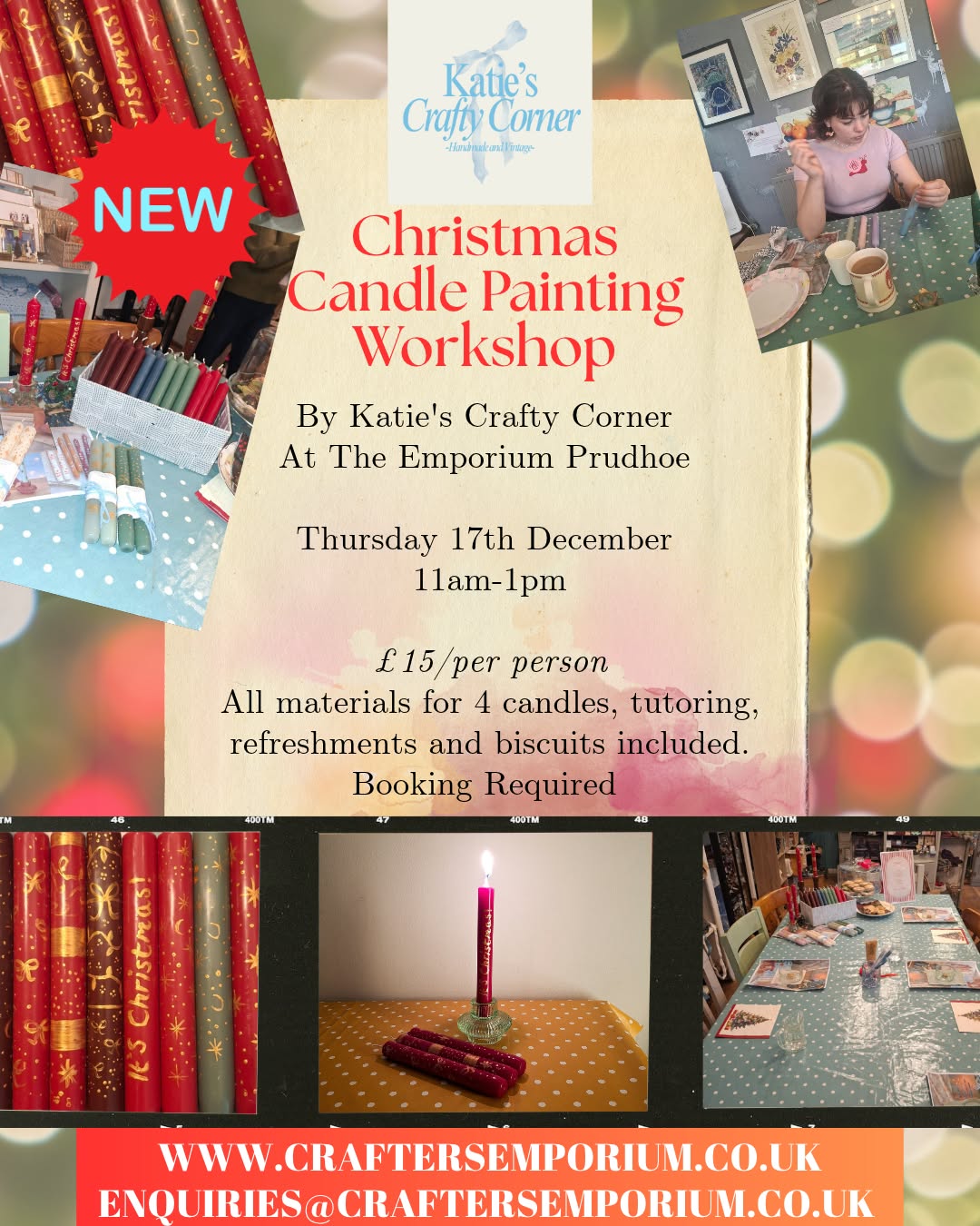 Christmas Candle Painting - Additional Date 17th December 11 - 1pm - Image 2